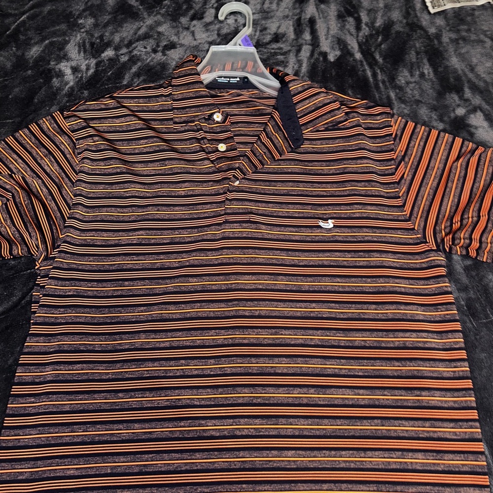 Southern Marsh Orange and Black Polo Shirt